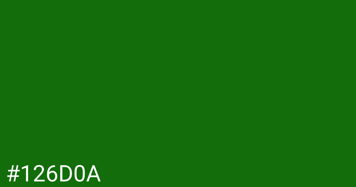 Hex color #126d0a graphic