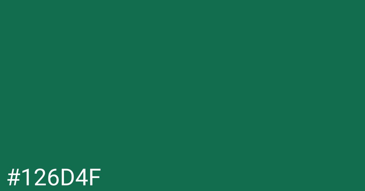 Hex color #126d4f graphic