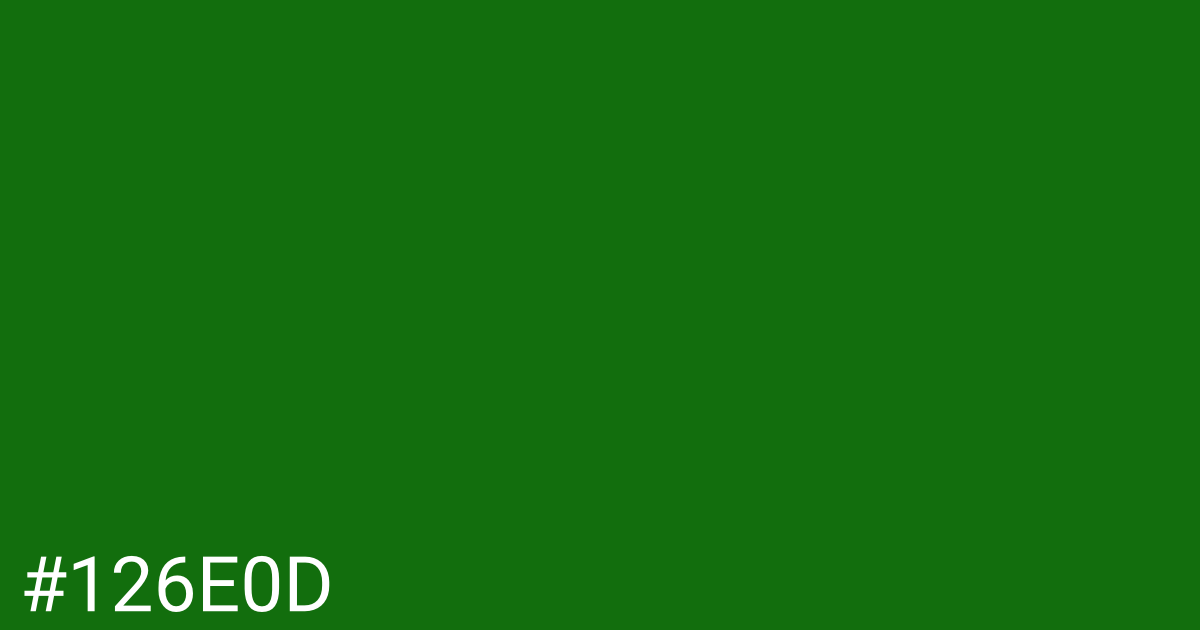 Hex color #126e0d graphic