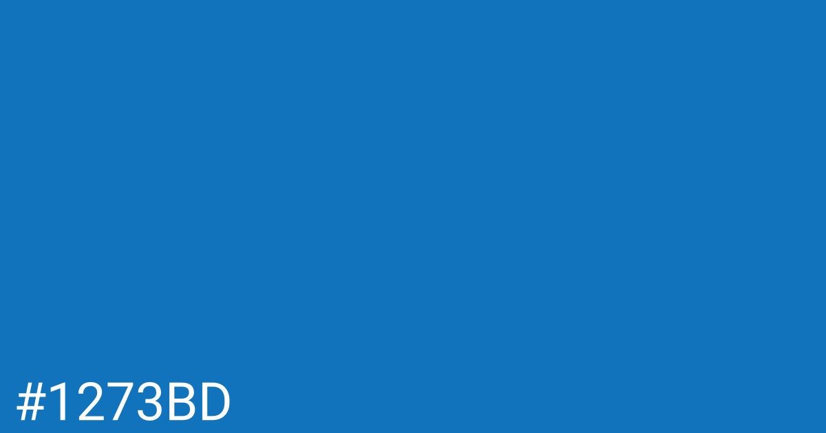 Hex color #1273bd graphic