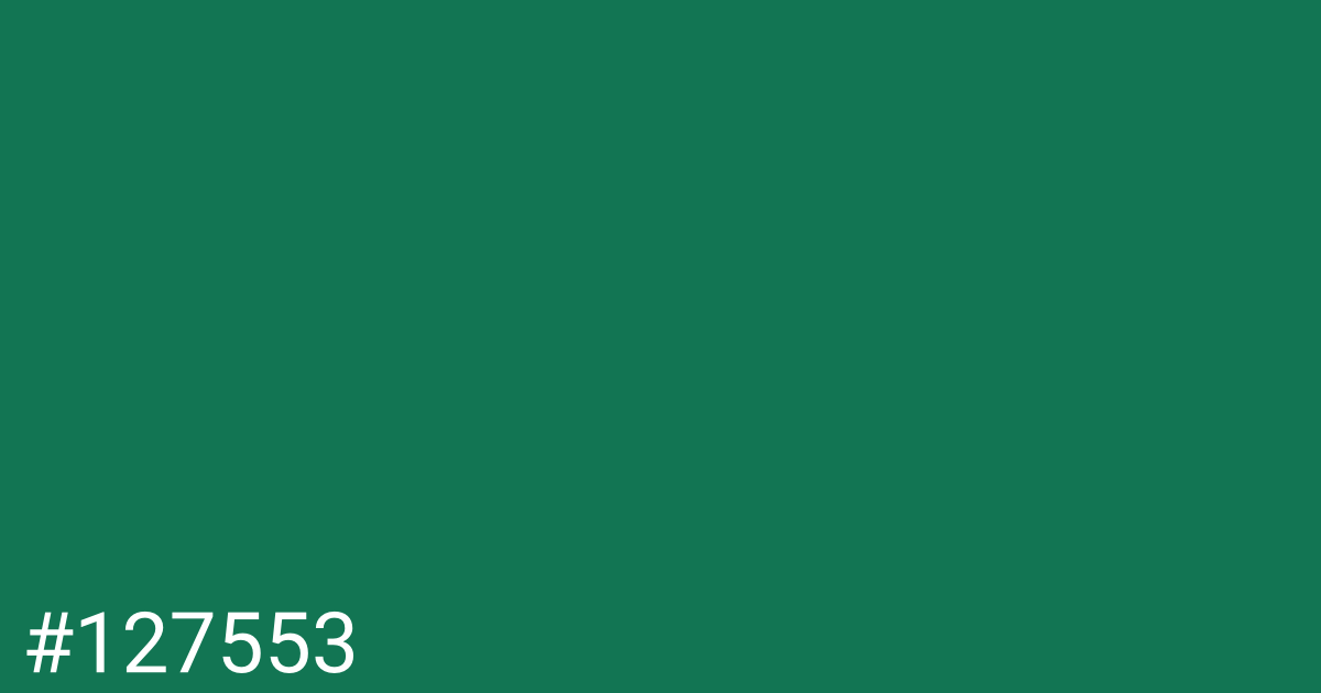 Hex color #127553 graphic