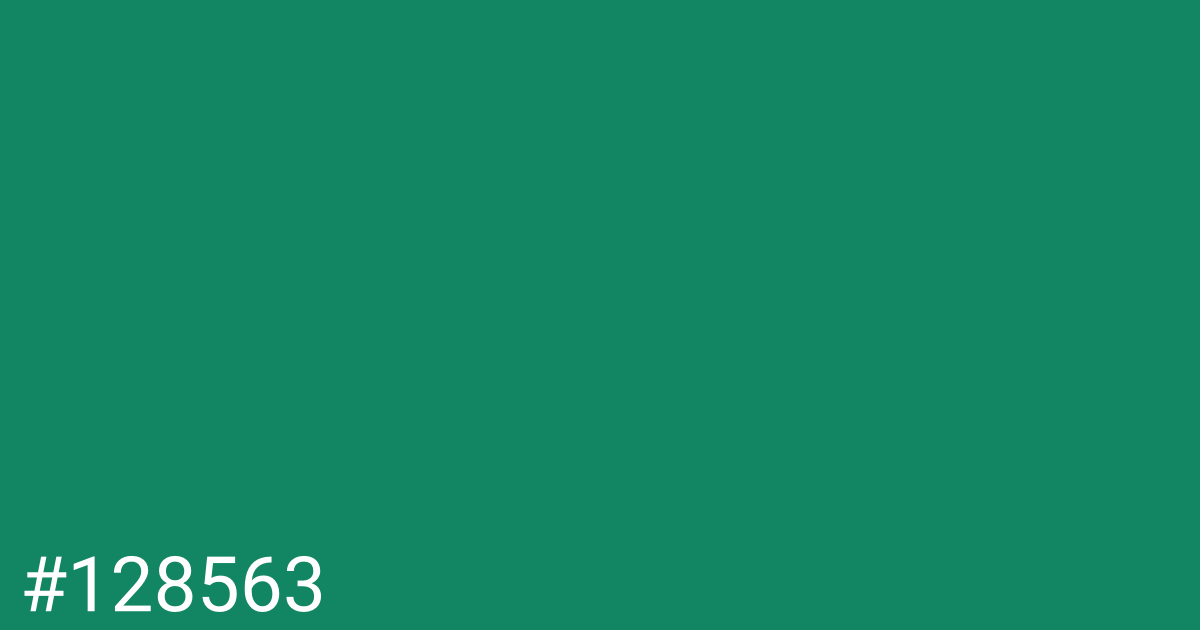 Hex color #128563 graphic