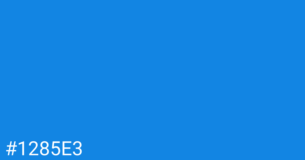 Hex color #1285e3 graphic