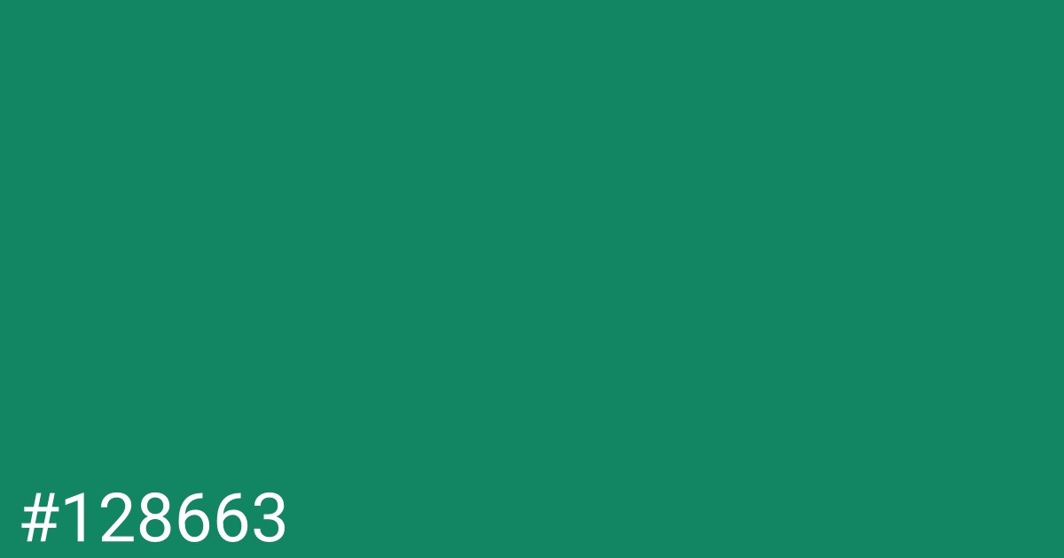 Hex color #128663 graphic