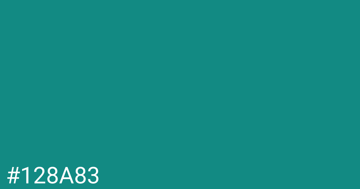 Hex color #128a83 graphic