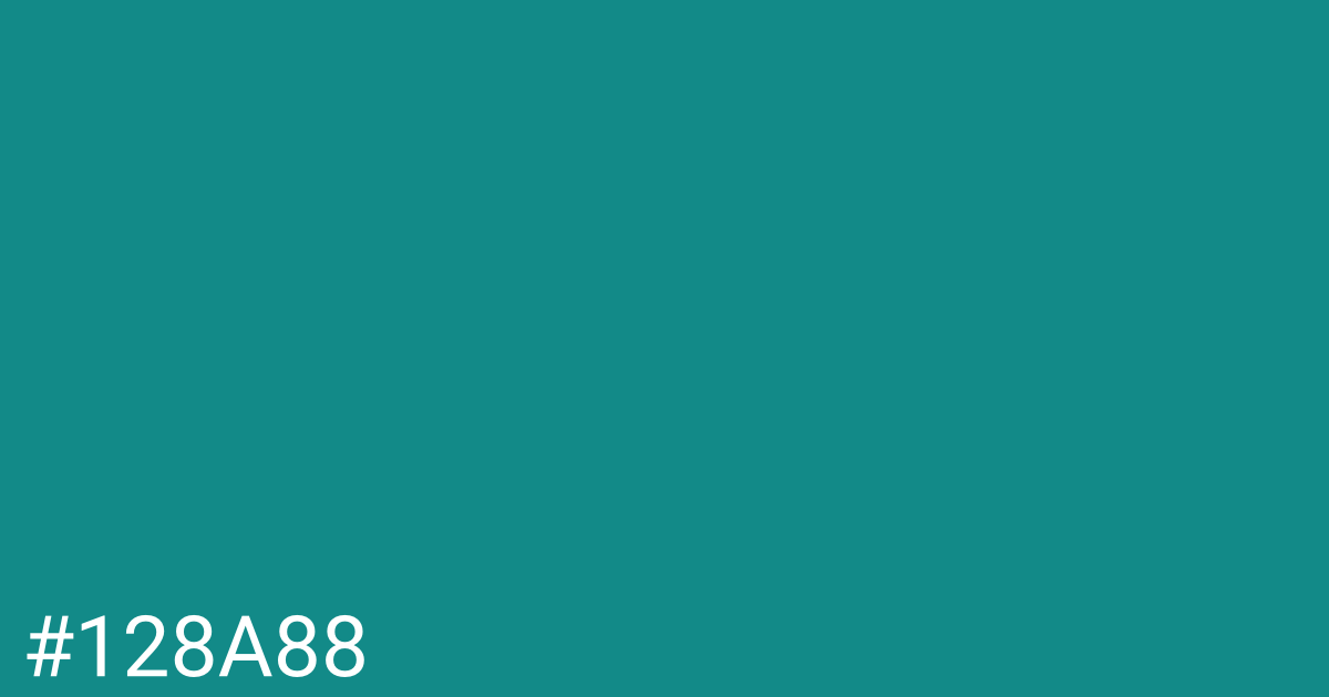 Hex color #128a88 graphic