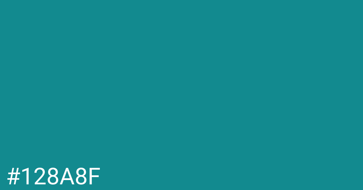 Hex color #128a8f graphic