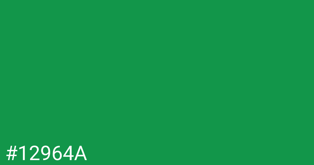 Hex color #12964a graphic