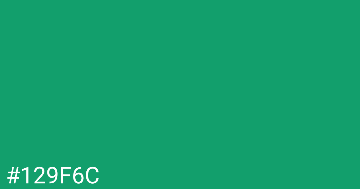 Hex color #129f6c graphic