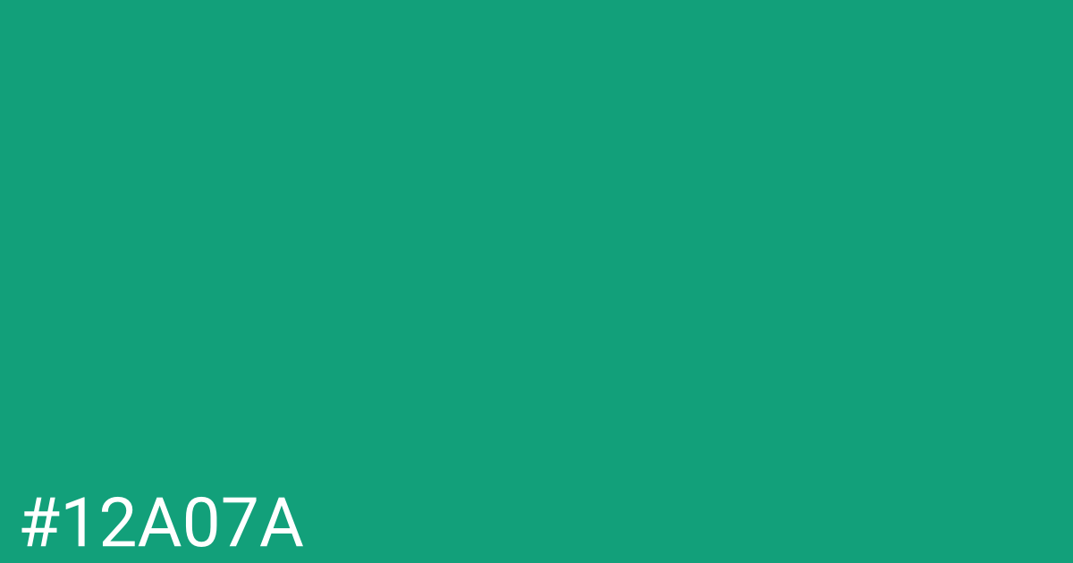 Hex color #12a07a graphic