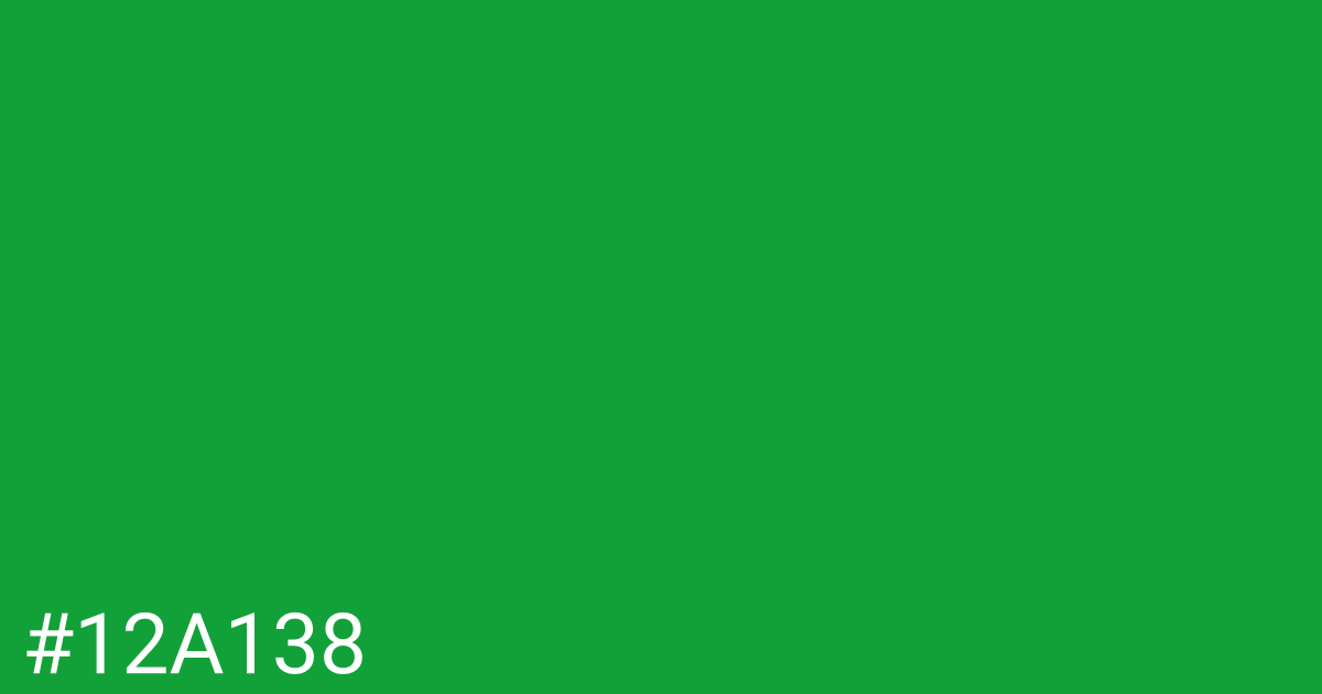 Hex color #12a138 graphic