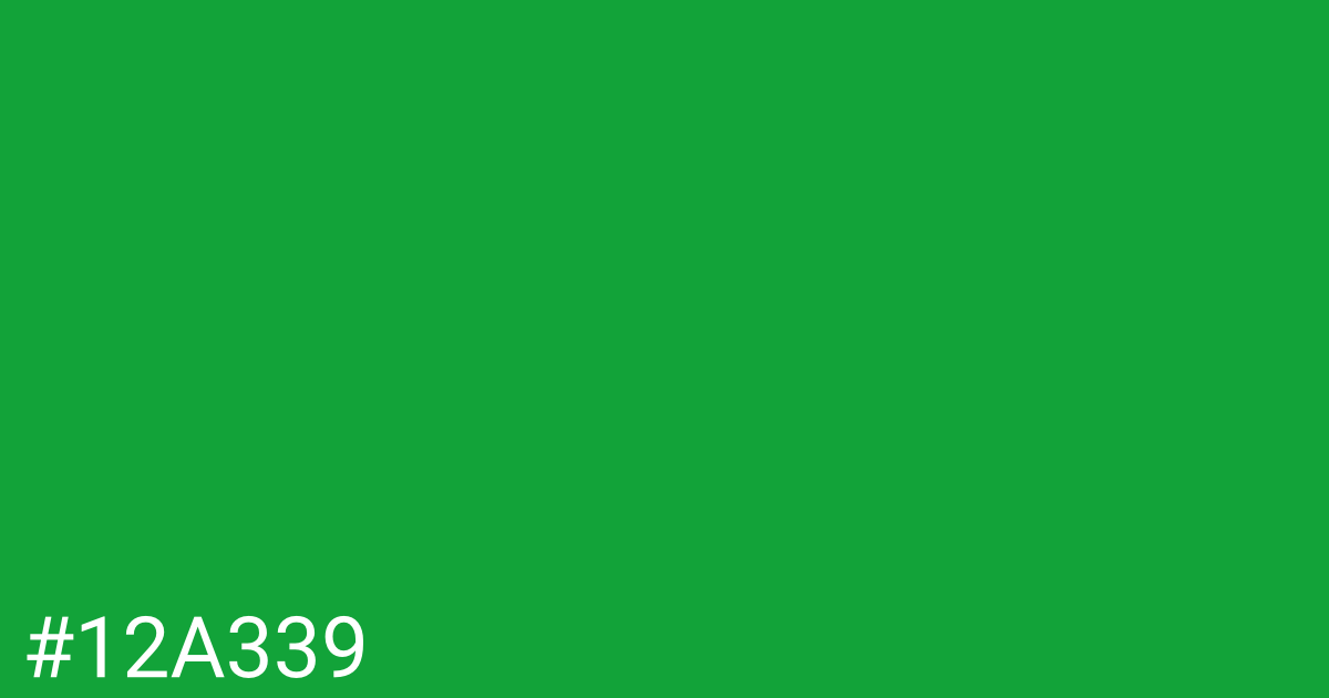 Hex color #12a339 graphic