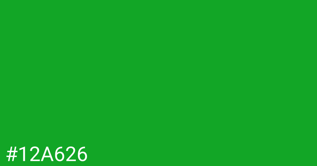 Hex color #12a626 graphic