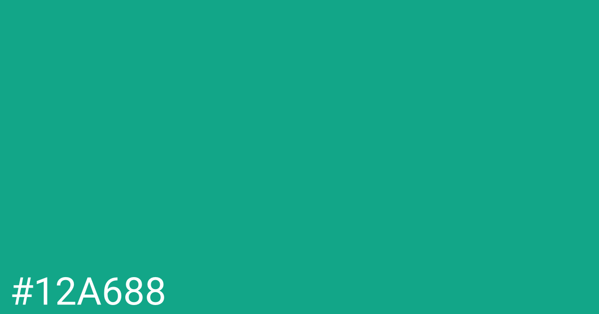 Hex color #12a688 graphic