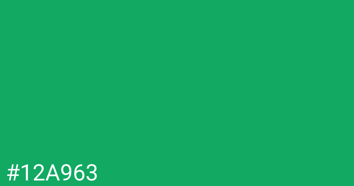 Hex color #12a963 graphic