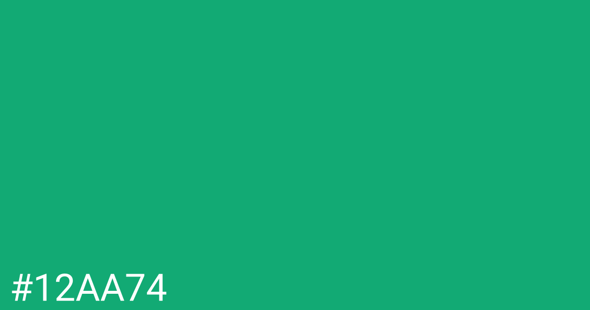 Hex color #12aa74 graphic