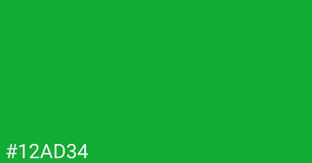Hex color #12ad34 graphic