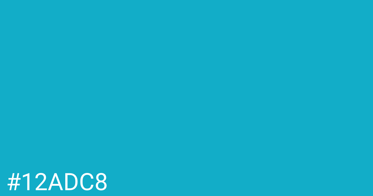 Hex color #12adc8 graphic