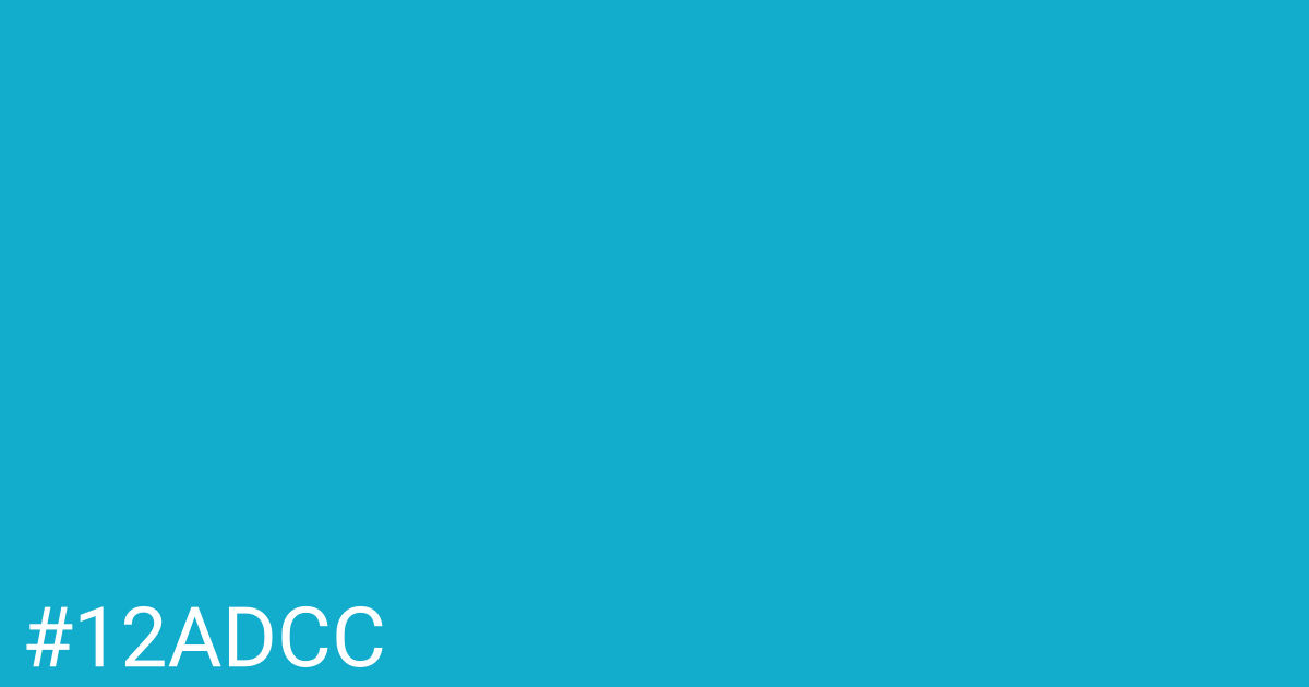 Hex color #12adcc graphic