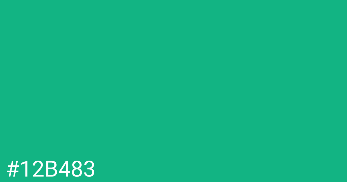 Hex color #12b483 graphic