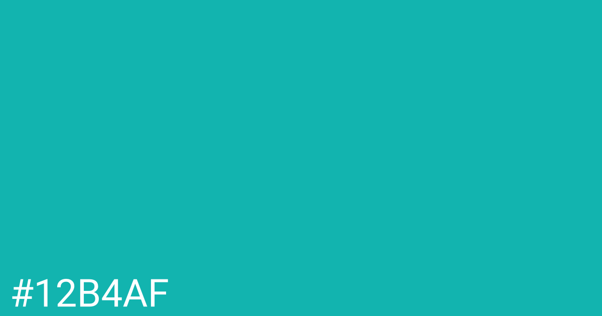 Hex color #12b4af graphic