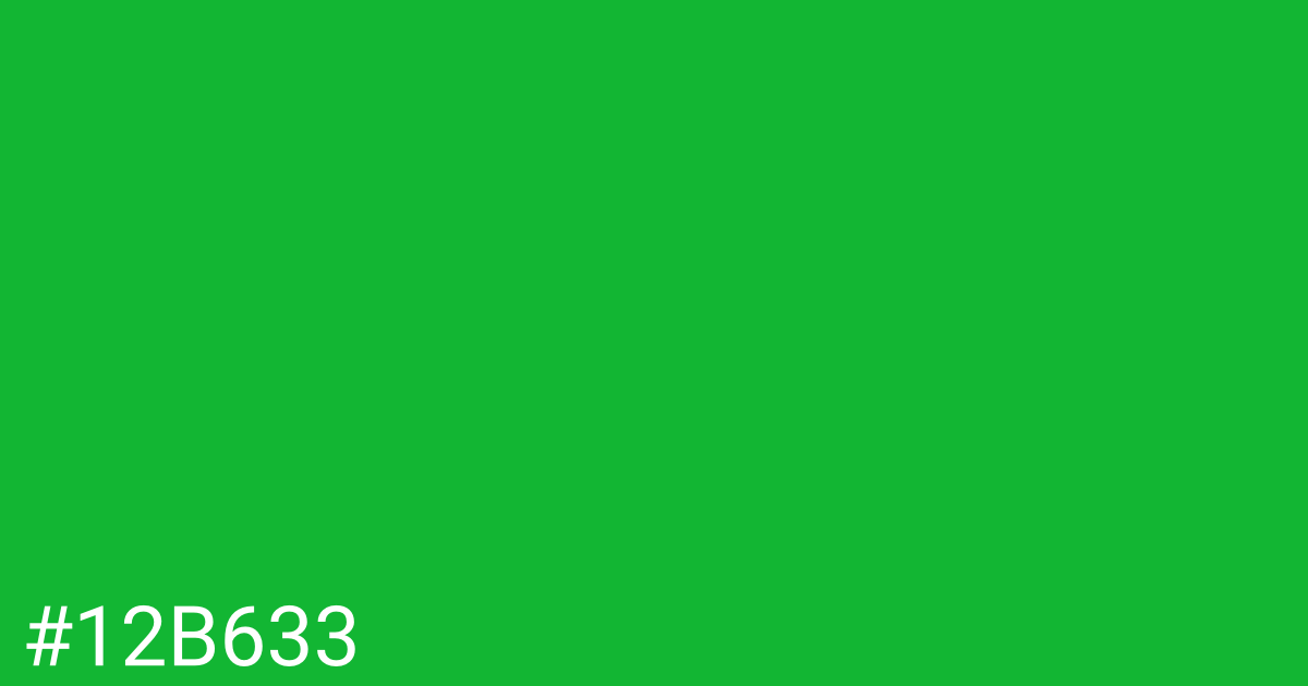 Hex color #12b633 graphic