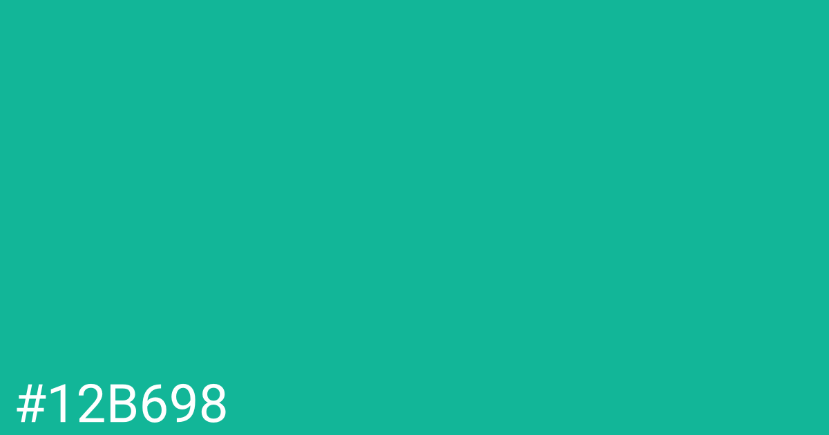 Hex color #12b698 graphic