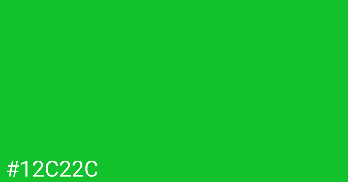 Hex color #12c22c graphic