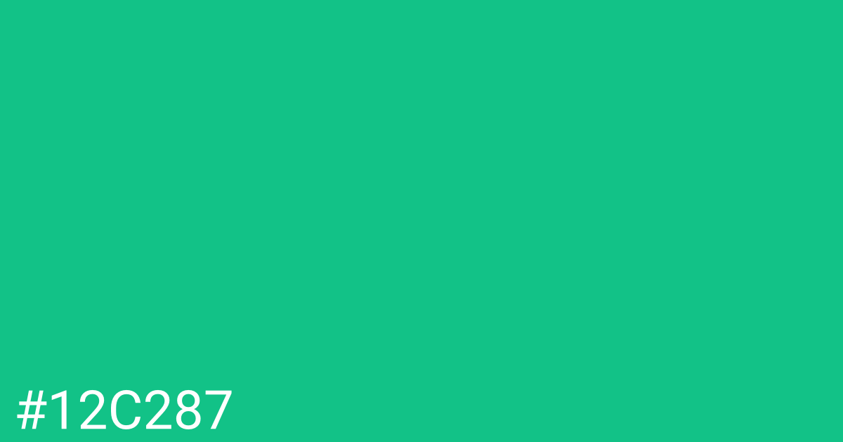 Hex color #12c287 graphic