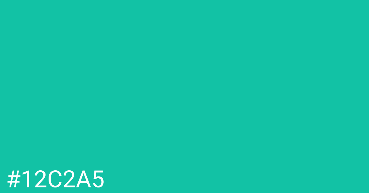Hex color #12c2a5 graphic