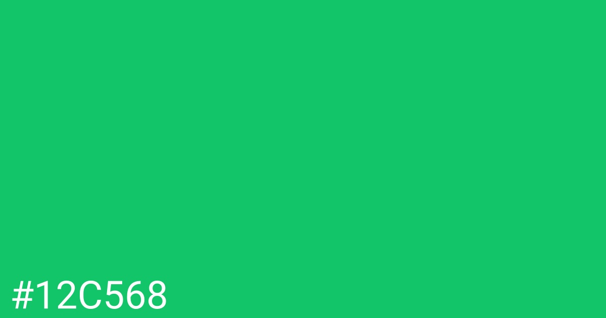Hex color #12c568 graphic