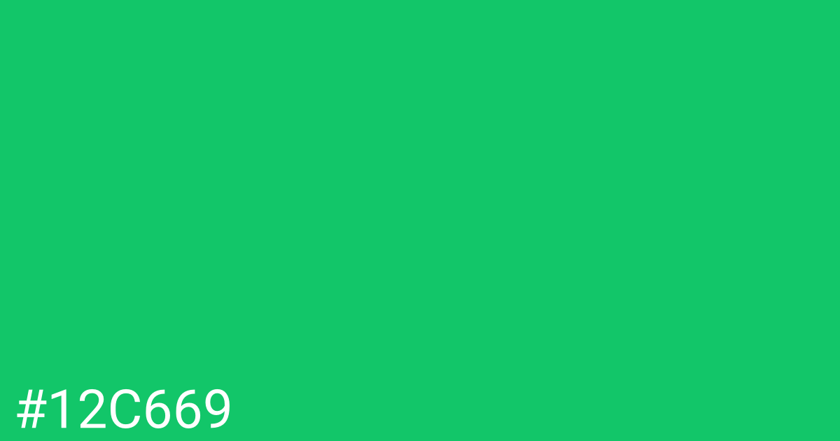 Hex color #12c669 graphic