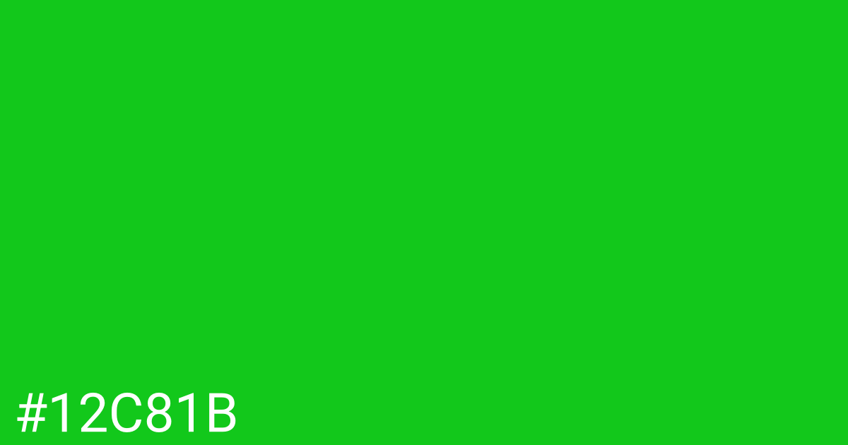Hex color #12c81b graphic
