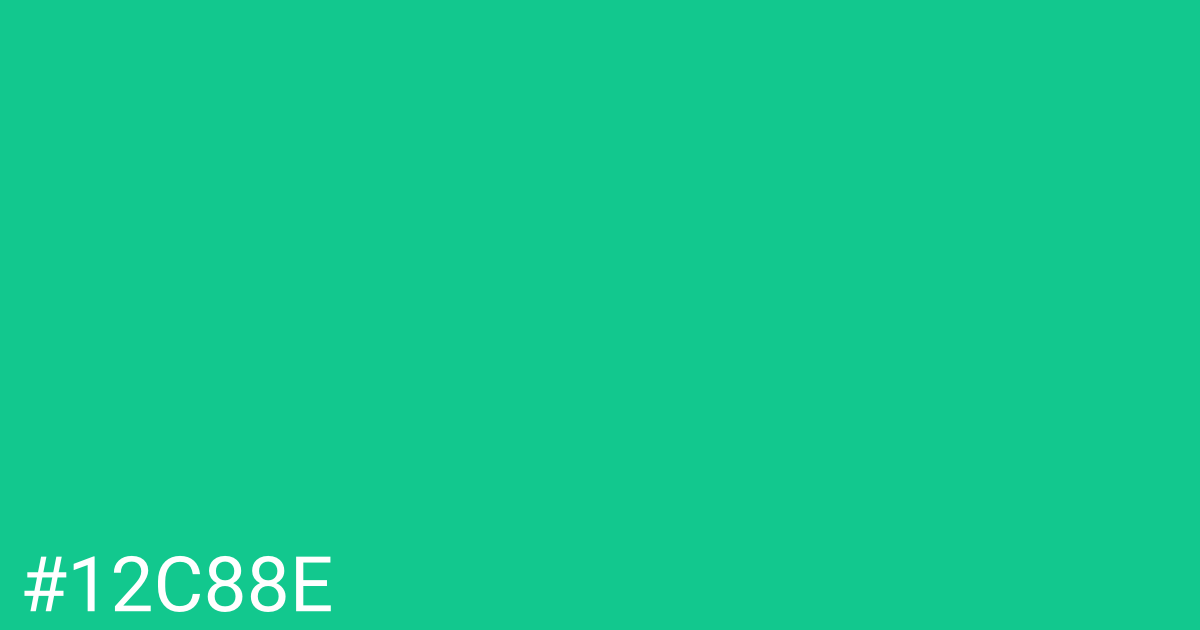 Hex color #12c88e graphic