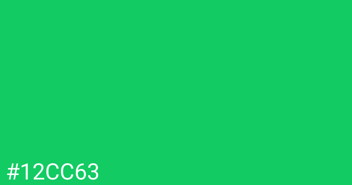 Hex color #12cc63 graphic