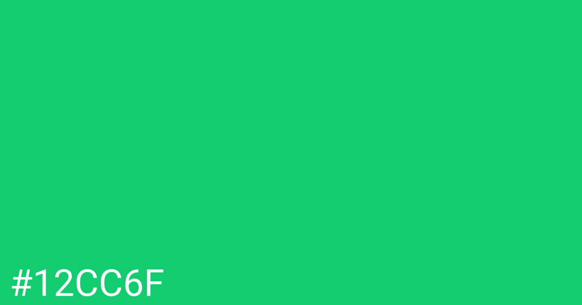 Hex color #12cc6f graphic