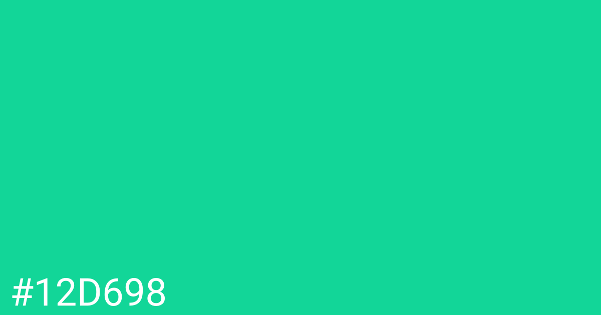 Hex color #12d698 graphic