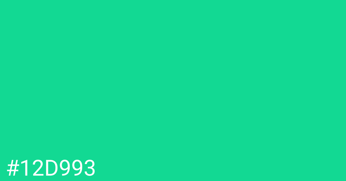 Hex color #12d993 graphic