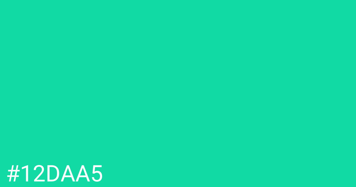 Hex color #12daa5 graphic