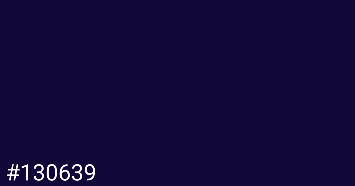 Hex color #130639 graphic