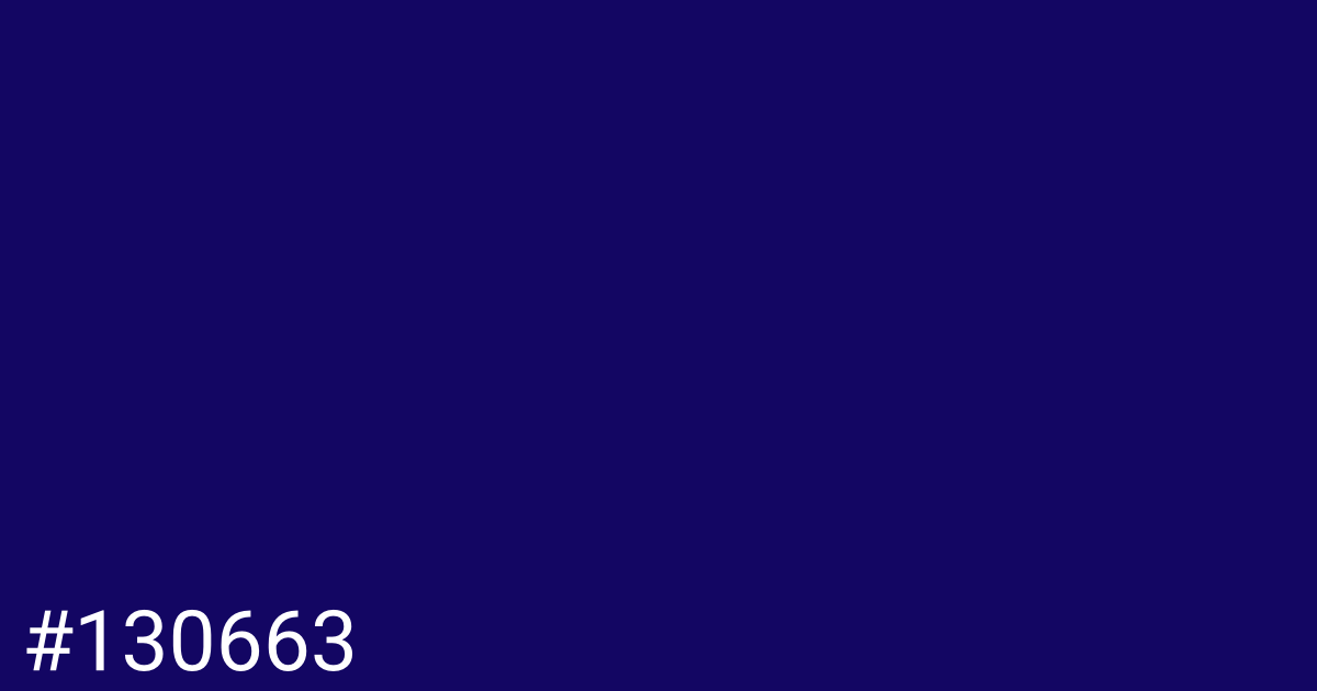 Hex color #130663 graphic