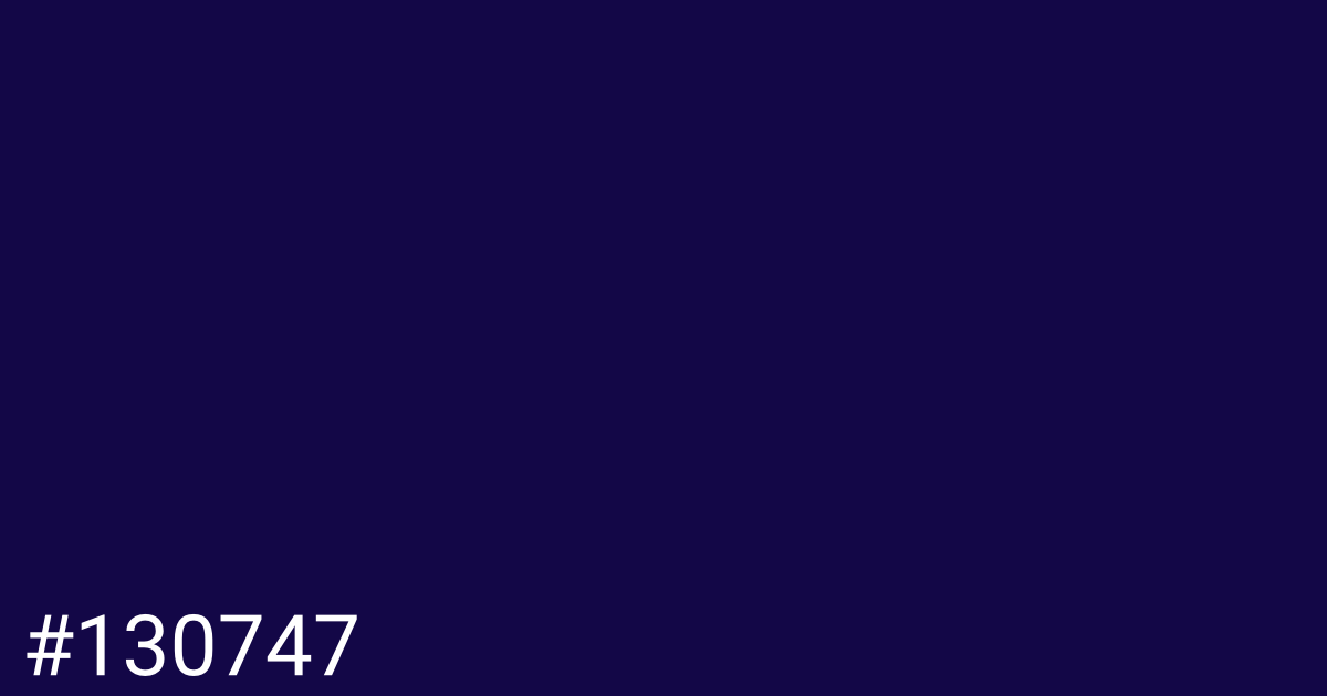 Hex color #130747 graphic