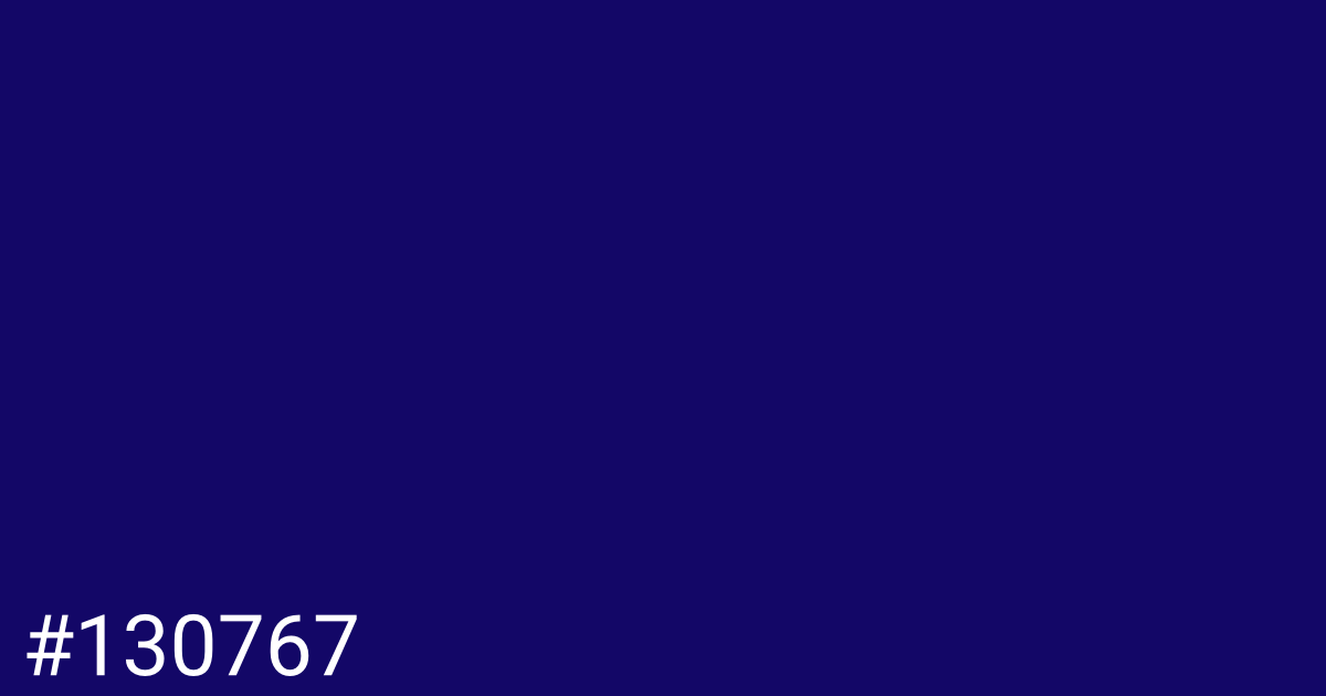 Hex color #130767 graphic
