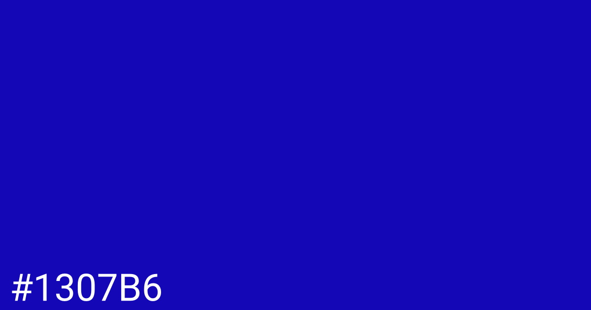 Hex color #1307b6 graphic