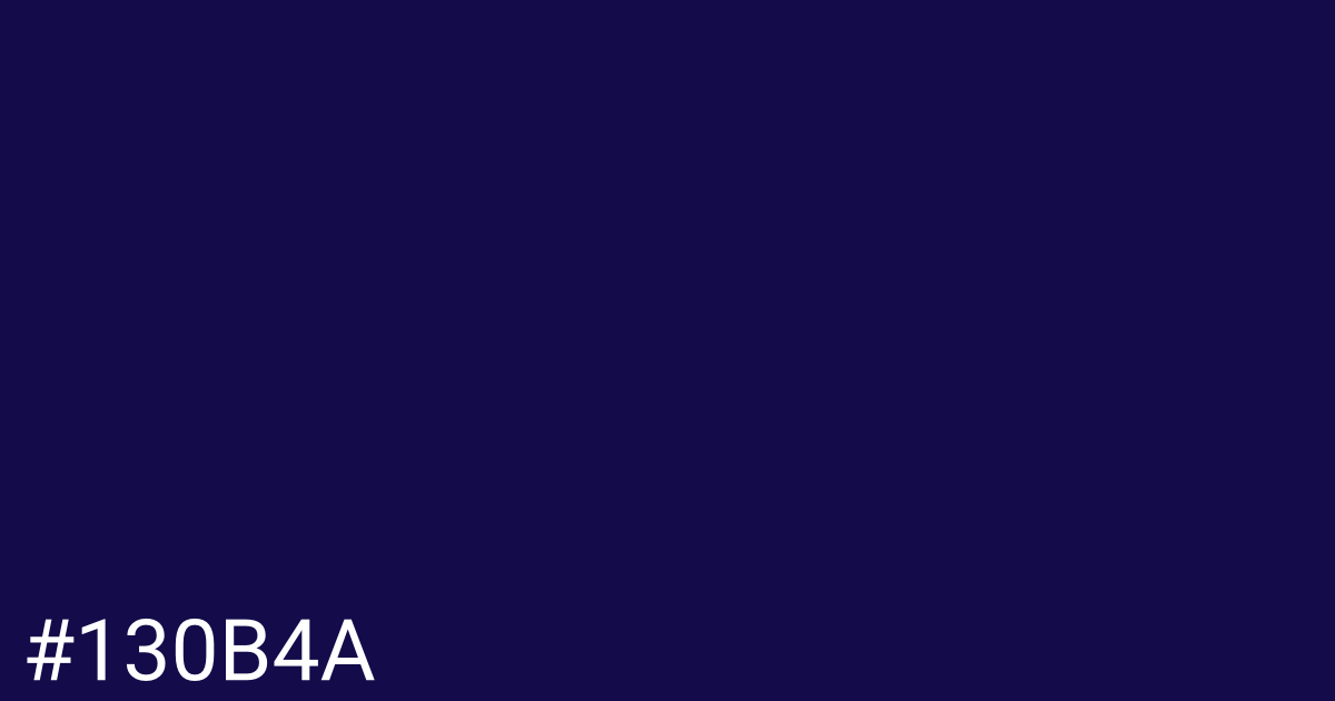 Hex color #130b4a graphic
