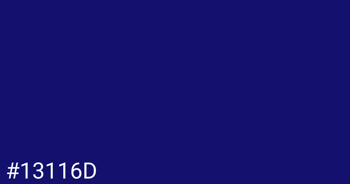 Hex color #13116d graphic