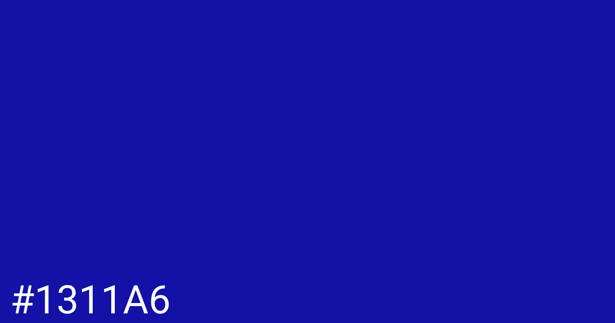 Hex color #1311a6 graphic