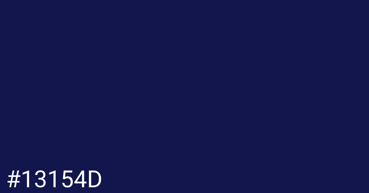 Hex color #13154d graphic