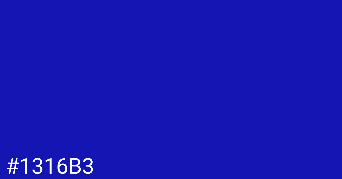 Hex color #1316b3 graphic