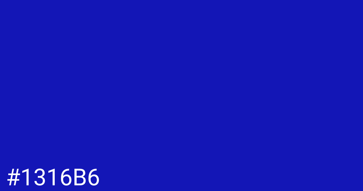 Hex color #1316b6 graphic
